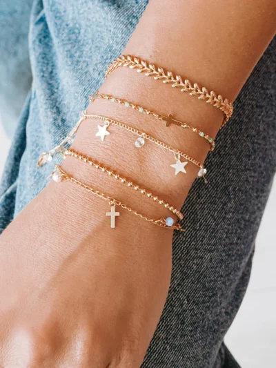 paauksuotos apyrankės