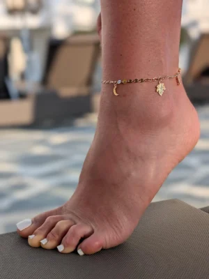 kojos apyranke paauksuota rose gold